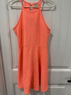 Mossimo Supply Co. Coral Textured Halter Skater Dress